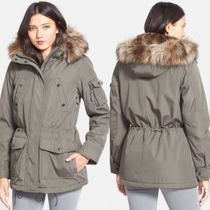 Women's Fur-Trimmed Parka Coat